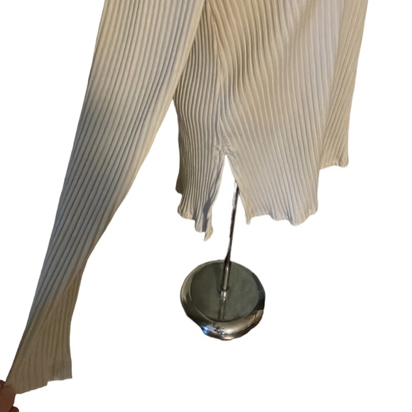 EILEEN FISHER Textured Stretch Rib Crew Neck Top Bone - Picture 6 of 14